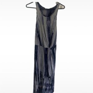 Elegant Gray Tie-Dye Dress